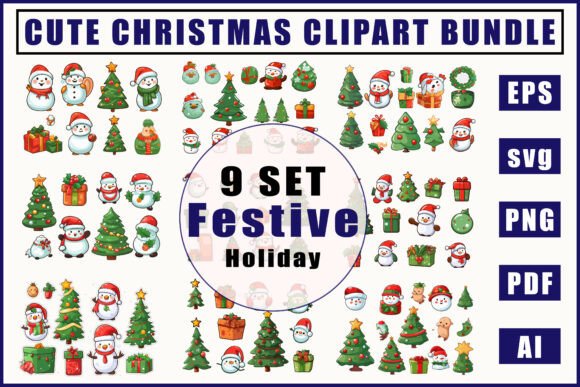Cute Christmas Clipart Bundle Set: A Designer's Review