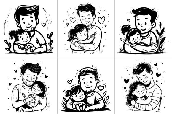 Father Daughter Line Art Vector: A Designer's Review