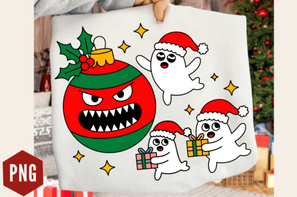 Funny Christmas Ghosts PNG Clipart Design Review