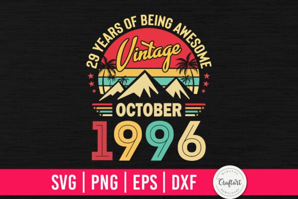 Vintage 1996 October 29th Birthday Design Review